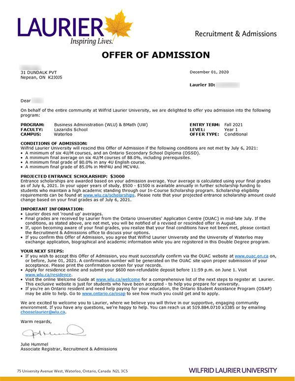 Wilfrid Laurier University 1 BUPP 